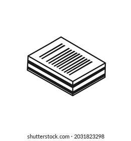 diseño de archivos, iconos de documento o símbolos. pila de papel