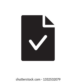File, document icon in trendy glyph style design. Vector graphic illustration. File icon for website design and user interface.  Vector file. Pixel perfect. EPS 10.