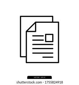 File and Document Icon Vector Illustration Logo Template 