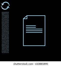 file (document) icon. vector illustration