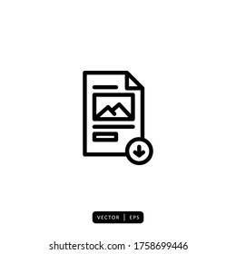 File and Document Icon Vector - Sign or Symbol