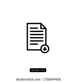 File and Document Icon Vector - Sign or Symbol