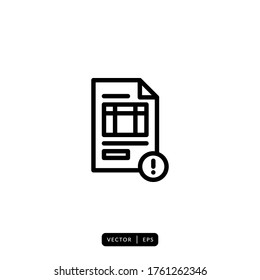 File and Document Icon Vector - Sign or Symbol