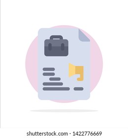 File, Document, Job, Bag Abstract Circle Background Flat color Icon