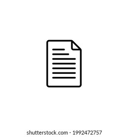 Icono de línea de documento de archivo. Ilustración vectorial del símbolo del papel