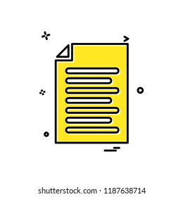 file document list icon vector design