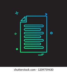 file document list icon vector design