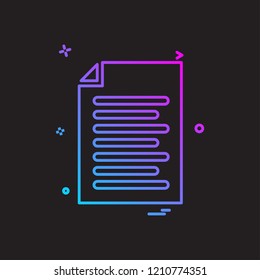 file document list icon vector design