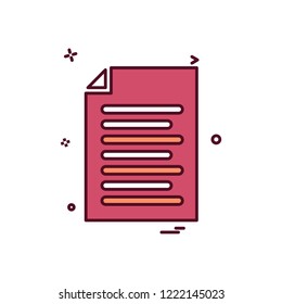 file document list icon vector design