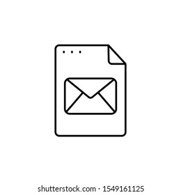 File, document, mail icon. Simple line, outline vector of icons for ui and ux, website or mobile application