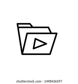 File Document Management Icon , Business Logotype Design Emblem Isolated Illustration , Template Vector Simple Company Directory Concept File Sign , Outline Solid Background White
