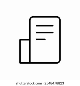 Documento de archivo Icono de papel de oficina Signo de Vector