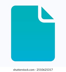 File And Document, Page, Paper Vector Icon, User Interface, User Experience, Isolated Gradient Vector Icon.