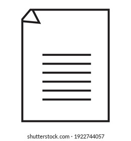 File and document paper icon on white background vector. 