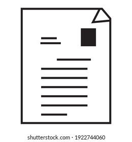File and document paper icon on white background vector. 
