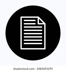 File And Document, Paper Vector Icon, 