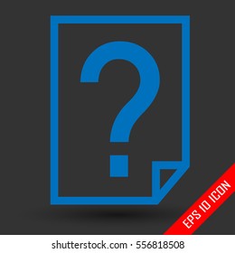 File document with question icon. File with question mark symbol. Unknown file logo. Vector illustration.