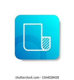 file and document round icon in outline / line and stripes style with colorful smooth gradient background, suitable for mobile and web UI, app button,  infographic, etc