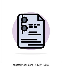 File, Document, School, Education Abstract Circle Background Flat color Icon