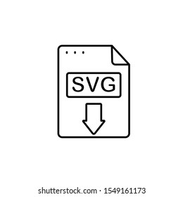 File, document, SVG icon. Simple line, outline vector of icons for ui and ux, website or mobile application