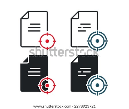 File document target icon. Illustration vector