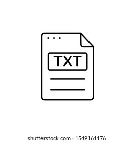 File, document, TXT icon. Simple line, outline vector of icons for ui and ux, website or mobile application