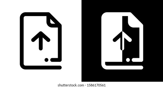 File Document Upload Icon Set - Business