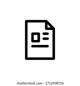 File Document User Interface Outline Icon Logo Vector Illustration
