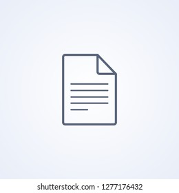 File, document, vector best gray line icon on white background, EPS 10