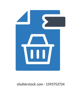 file document vector glyph color icon 