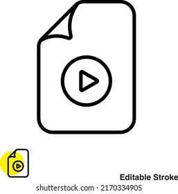 File Document Vector Line Icon