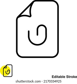 File Document Vector Line Icon