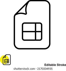 File Document Vector Line Icon