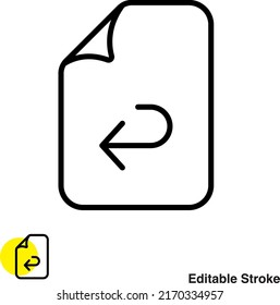 File Document Vector Line Icon