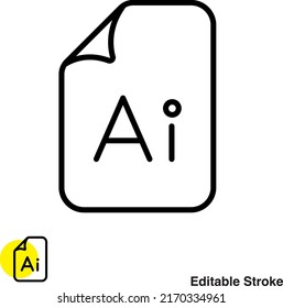 File Document Vector Line Icon