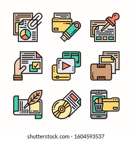 file documents Color icons Pack vector