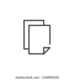 File documents outline icon. linear style sign for mobile concept and web design. Paper files simple line vector icon. Symbol, logo illustration. Pixel perfect vector graphics