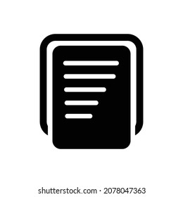 File documents vector icon. filled flat sign for mobile concept and web design. Copy documents solid icon. 