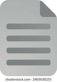 File Dokument Icon in vector flat gradient style color, illustration, art for design, ui, web, interface