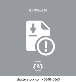 File dowload error - Flat minimal icon