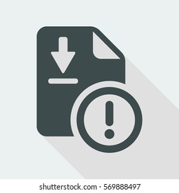 File dowload error - Flat minimal icon