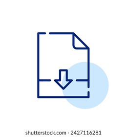 File download. Arrow down. Pixel perfect, editable stroke