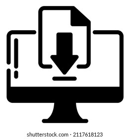 file download document pdf icon, arrow down sign 