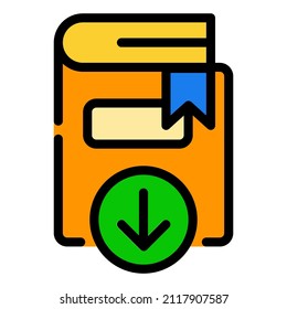 icono de archivo descargar documento pdf, signo de flecha hacia abajo