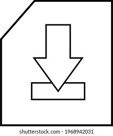 File download . folder icon or logo isolated sign symbol vector illustration