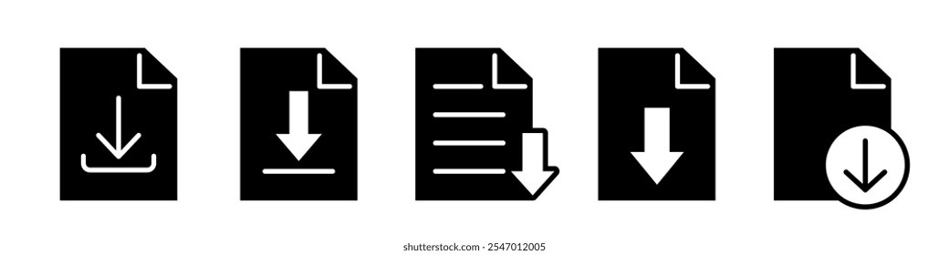 Icono de Descarga de archivo. Icono de Descarga