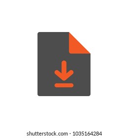 File download icon. Backup symbol. Vector.