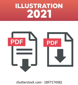 File download icon. Document icon set. PDF file download icon