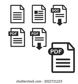 File download icon. Document text, symbol web format information eps10