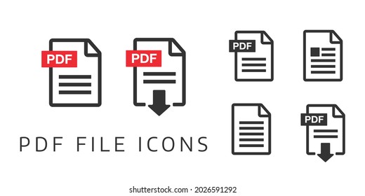File download icon. Document text, symbol web format information. Document icon set